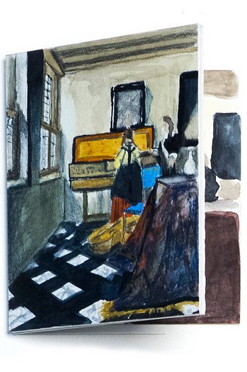 <p>Das Farbkonzept im Vermeer-Raum ist durch das Erleben von zwei unterschiedlichen Orten gekennzeichnet.</p>