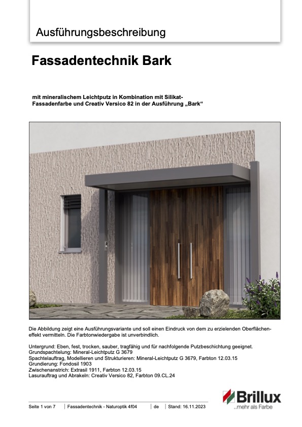 Fassadentechnik Bark | Für die Fassade