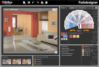 Gestalten Sie Fassaden und Innenräume an Ihrem Bildschirm mit dem Brillux Farbdesigner