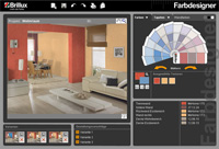 Gestalten Sie Fassaden und Innenrume an Ihrem Bildschirm mit dem Brillux Farbdesigner