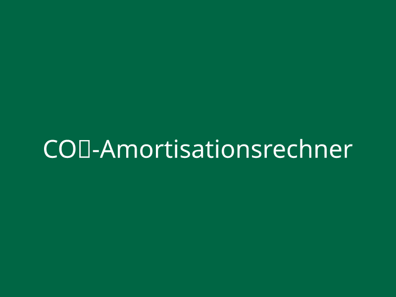 CO₂-Amortisationsrechner