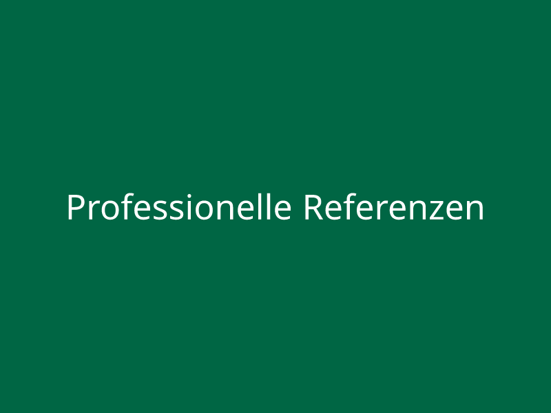 Professionelle Referenzen