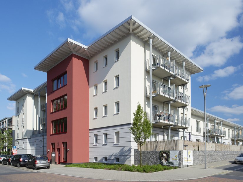 Das Passivhaus bietet Platz für 33 Wohnungen und ein Gästeappartement.