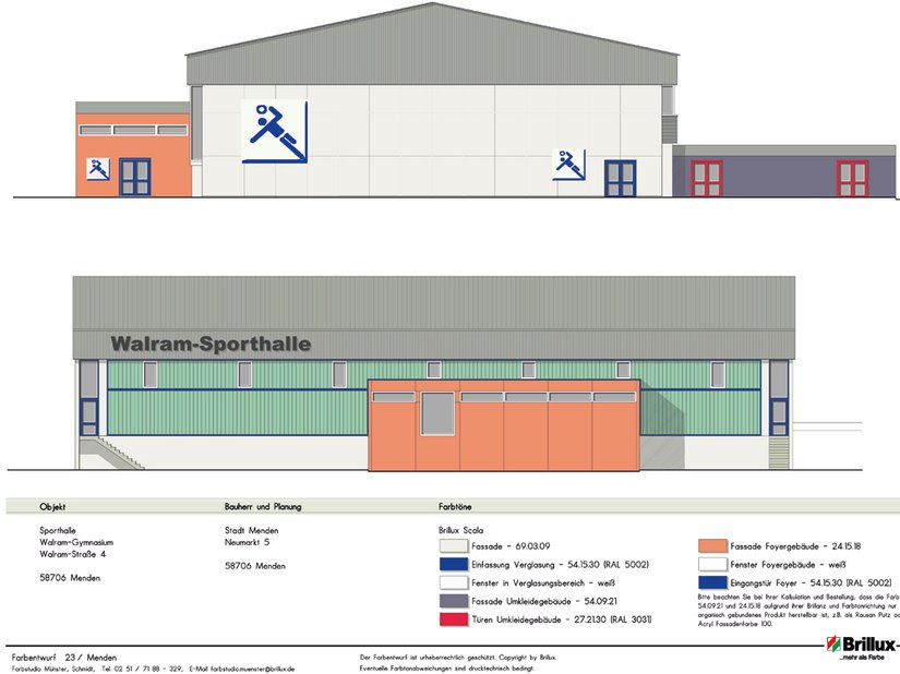 Farbentwurf aus dem Brillux Farbstudio in Münster