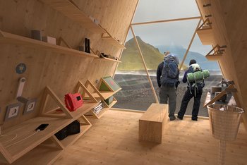 <p>Unterhalb jeder Dachspitze eröffnen große Fenster fantastische Ausblicke auf die umliegende Landschaft.</p>