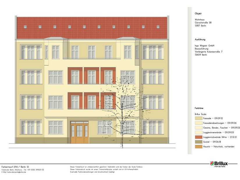 Farbentwurf aus dem Brillux Farbstudio in Berlin