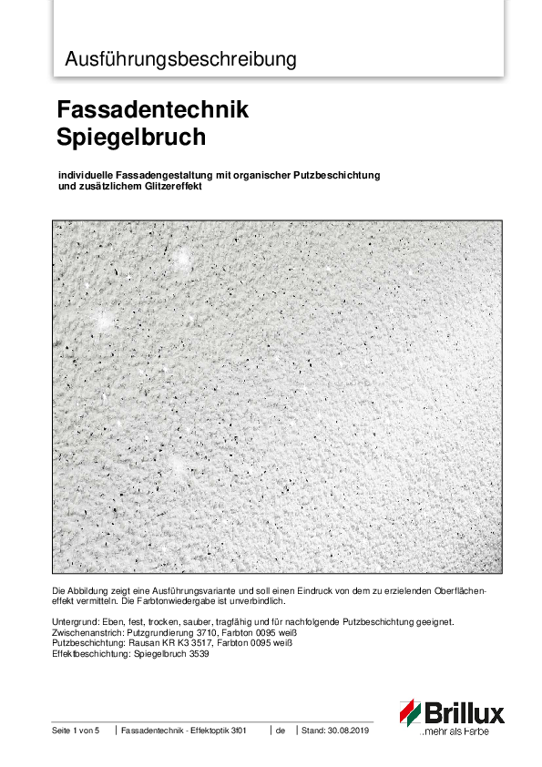 Ausführungsbeschreibung Spiegelbruch