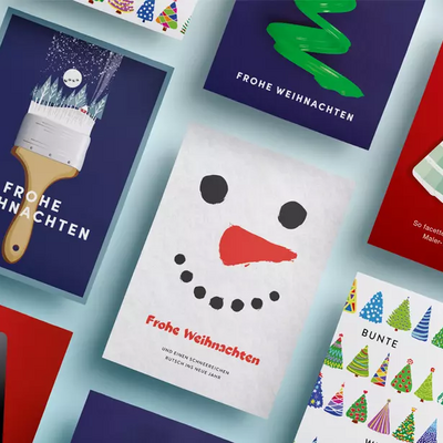 Weihnachtswerbemittel im Shop