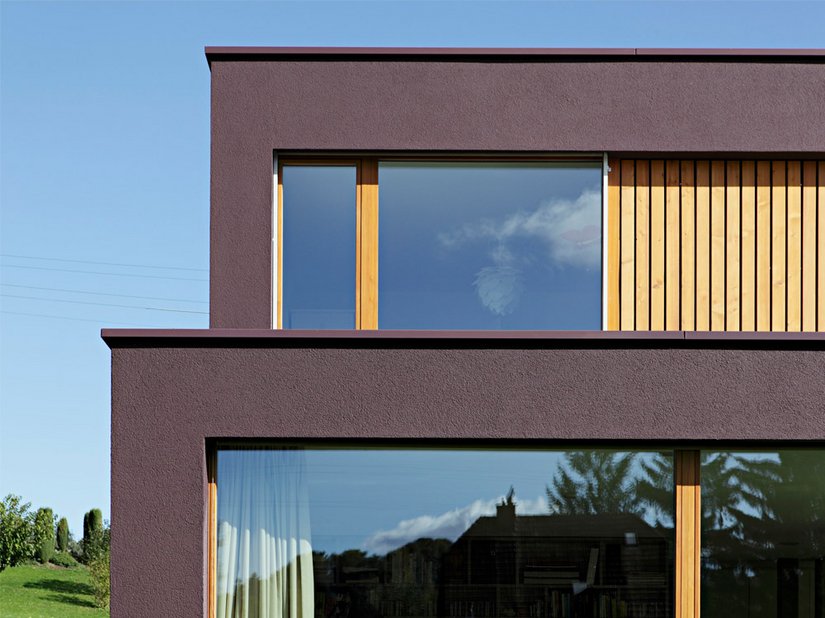 <p>Die Fassade des Einfamilienhauses in Brislach wurde mit dem WDV-System Qju gedämmt.</p>