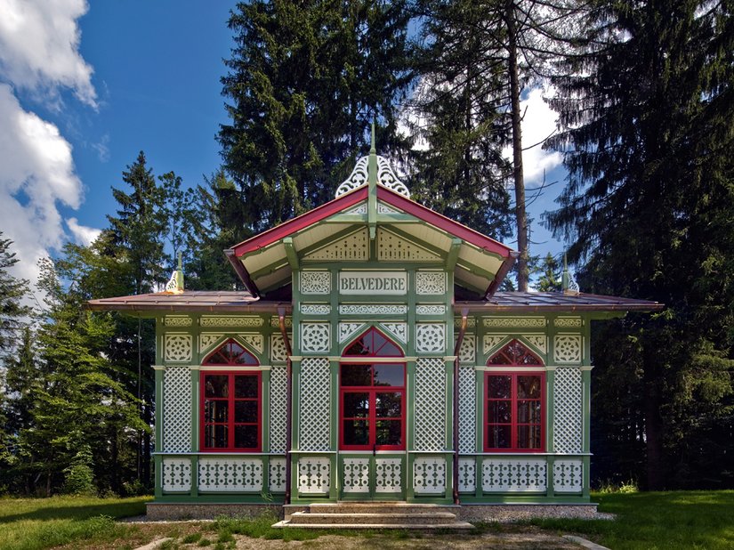 <p>Der Park-Pavillon steht auf dem Thierberg in Kufstein.</p>