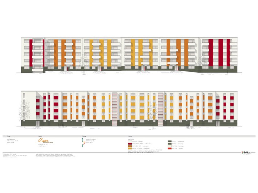 Farbentwurf aus dem Brillux Farbstudio Ruhrgebiet.