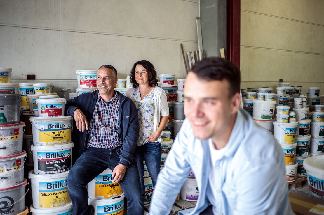 Stephan Raddatz (l.) mit seiner Frau und Sohn Niklas