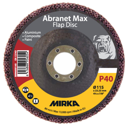 Abranet Max Flap Discs, Ø 115 mm, 1385