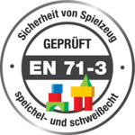 Logo Sicherheit von Spielzeug Geprügt EN 71-3