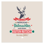 Postkarte Hirsch - Weihnachten quadratisch