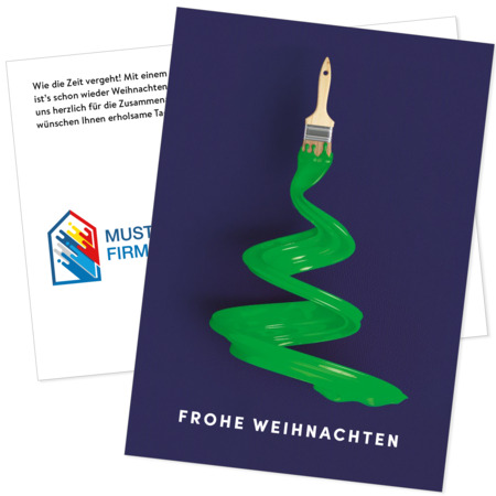 Weihnachtskarte Tannenbaum mit Veredelung