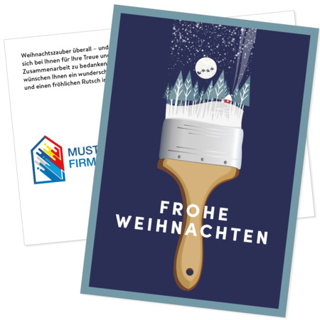 Weihnachtskarte Pinsel 