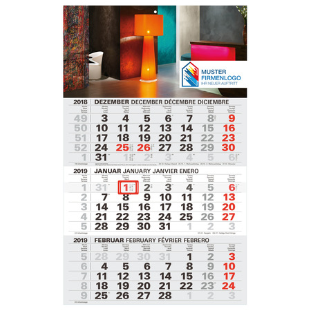 3-Monats-Kalender für 2023