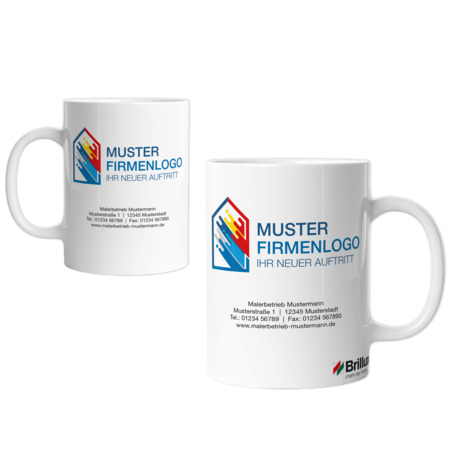 Brillux Tasse mit individuellem Logoeindruck