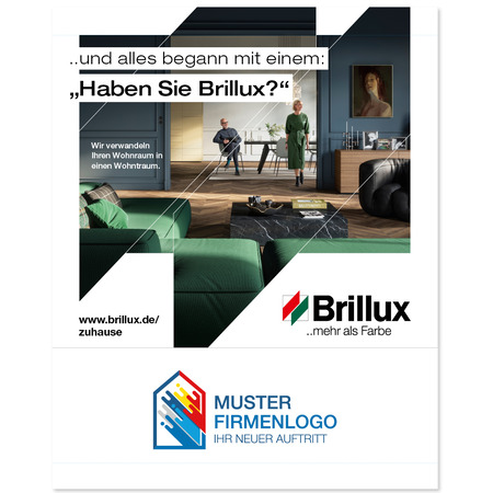 Gerüstplane Brillux Zuhause Wohnzimmer 2,00 x 2,50 m PVC