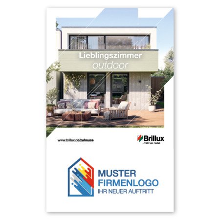 Gerüstplane Lieblingszimmer Outdoor 2,50 m x 4,00 m  PVC