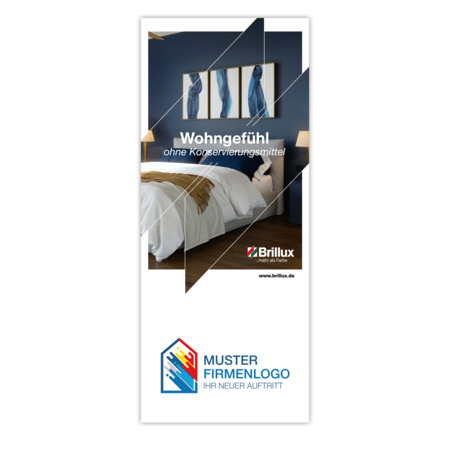 Großgerüstplane "Wohngefühl ohne Konservierungsmittel" 2,50 x 6,00 m Mesh