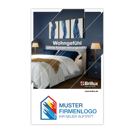 Gerüstplane "Wohngefühl ohne Konservierungsmittel" 2,50 m x 4,00 m  PVC