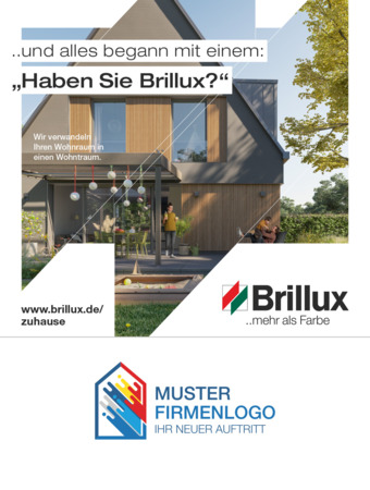 Gerüstplane Brillux Zuhause Hausbesitzer Neubau 2,00 x 2,50 m PVC