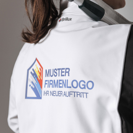 Maler-Softshell-Jacke mit individueller Bedruckung