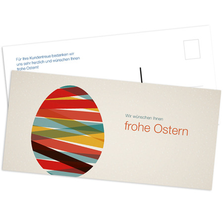 Postkarte "frohe Ostern" DIN lang