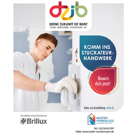 Anzeige "Deine Zukunft ist bunt" 2-spaltig Stuckateure
