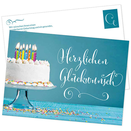 Postkarte Geburtstag "Torte"