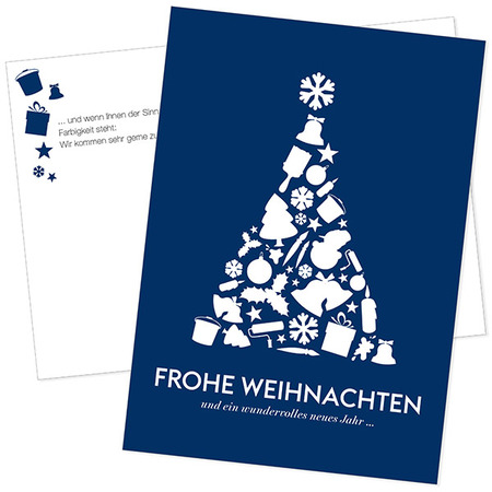 Postkarte Werkzeug-Weihnachtsbaum