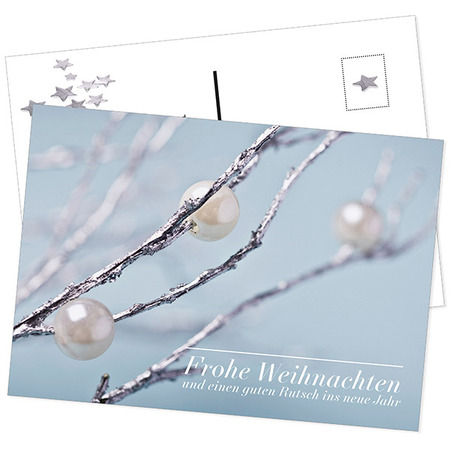 Postkarte Perlen - Weihnachten