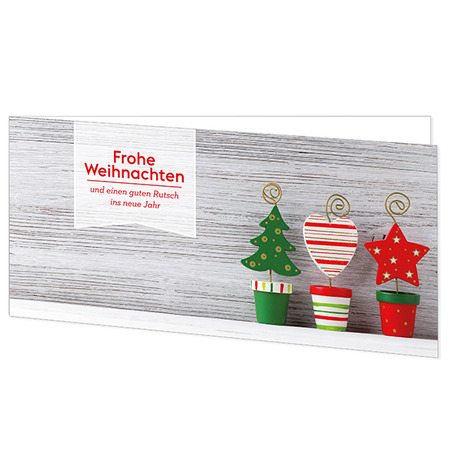 Klappkarte Holzmotiv - Weihnachten