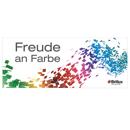 Wanddisplay "Freude an Farbe"  200x80cm