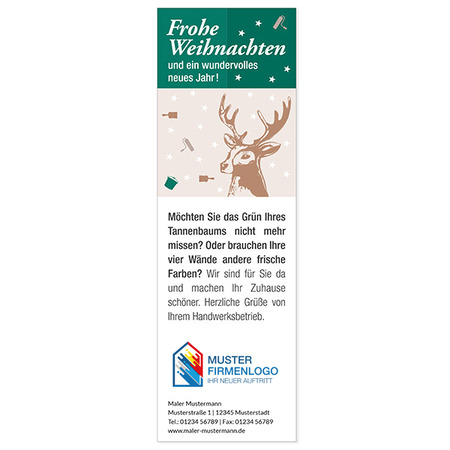 Anzeige Weihnachten-Hirsch, 1-spaltig