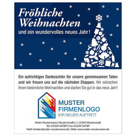 Anzeige Werkzeug-Weihnachtsbaum, 2-spaltig